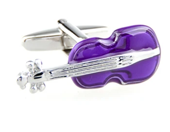Sunnylink vyriškos Rankogalių segtukai Smuikas Violetinė Muzikos Instrumentai, rankogalių segtukai, skirti marškinėliai J1229