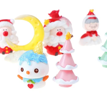 Miniatiūriniai Kalėdų Eglutė Kalėdų Senelis Snowmen Dovanų Dėžutėje Terariumai Priedai Pasakų Sodo Figūrėlės Doll House Dekoro Priedai