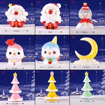 Miniatiūriniai Kalėdų Eglutė Kalėdų Senelis Snowmen Dovanų Dėžutėje Terariumai Priedai Pasakų Sodo Figūrėlės Doll House Dekoro Priedai