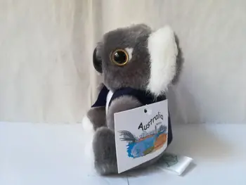 Mini 10cm puikus sidabrinė koala pliušinis žaislas blue coat koala minkšta lėlė baby žaislas Kalėdų dovana s2157