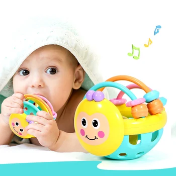 Anksti Švietimo Žaislai, Kūdikių Minkštos Gumos Juguetes Bebe Vertus Beldžiasi Kūdikių Barškučių Hantelio Teether Žaislai Triukšmo Maker Žaislai