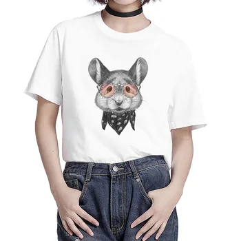 Super Cool Gyvūnų Spausdinti Marškinėliai Moterims Gražių Animacinių filmų Marškinėlius Karšto parduoti Prekės Viršūnes Tees