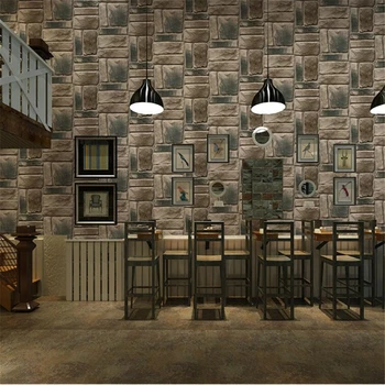 Naujas retro 3d plytų modelis kūrybos namų apdailos plytų, akmens sienos popieriaus nedidelis restoranas apdaila, tapetai tėtis peint