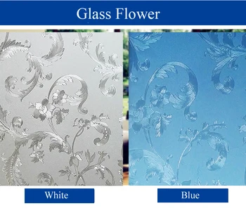 Skaidri, Matinė Glazūra, Popieriaus Matinio Stiklo Langą Lipdukai Lipdukai Vonios kambarys Atspalvį Dažytos Celofano 45-90cm Mėlyna/Balta