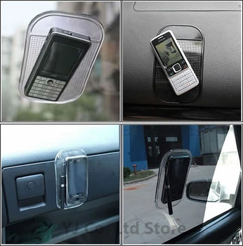 Automobilių aksesuarų, interjero automobilio stiliaus anti-slip mat Mobiliųjų Phoone/mp3/mp4/GPS/Pad/automobilių lėlės geriausias auto reikmenys sticky pad