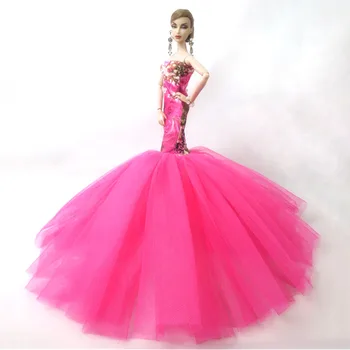 Mados Undinė Drabužius Barbie Lėlės Slidinėti Vestuves Suknelė Barbie Lėlių Ribotos Kolekcijos Rankų Darbo Suknelės