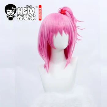 HSIU Anime Globėjas Brangioji Cosplay Amu Hinamori Perukas Mergina Rožinė Aukštos plaukai surišti į uodegą Trumpų Plaukų