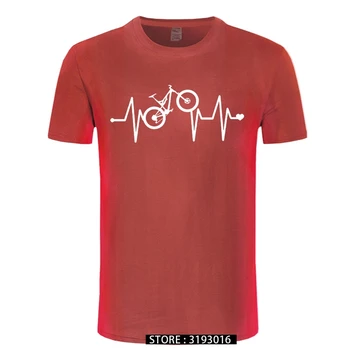 Kalnų Dviratis Širdies Viršūnės T Shirts 2020 Naują Įrašą Mens Pratęstas Marškinėlius Priemoka Medvilnės O-Kaklo Laisvus Marškinėlius Hallowmas Marškinėliai