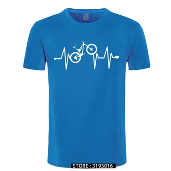 Kalnų Dviratis Širdies Viršūnės T Shirts 2020 Naują Įrašą Mens Pratęstas Marškinėlius Priemoka Medvilnės O-Kaklo Laisvus Marškinėlius Hallowmas Marškinėliai