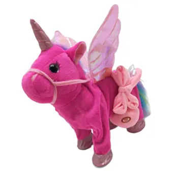 Mielas Vienaragis Lėlės Pavadėlio Flying Horse Gali Vaikščioti Gali Dainuoti Pliušinis Lėlės Elektros Vienaragis Pliušinis Žaislas Vaiko Gimtadienio Dovana