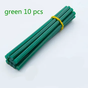 Žalia 10 vnt Karšto lydalo klijai lazdele 7mm karšto lydalo klijai, silikagelis stiklo lydalo klijai klijais klijuoti spalva