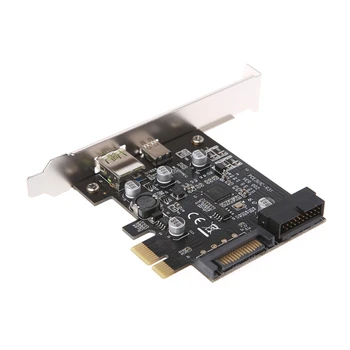 PCI-E Express USB 3.1 Tipas-C USB-C Plug Power Įkroviklis Plėtimosi Kortelės Adapteris