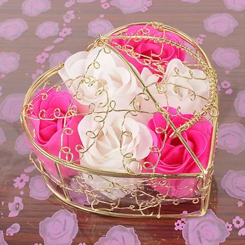 6 Gėlės/Box Valentino Dienos Dovana Draugei, Rožių Gėlių Muilo Vestuvių Dovanos Bridesmaids Dovanos (5Boxes)