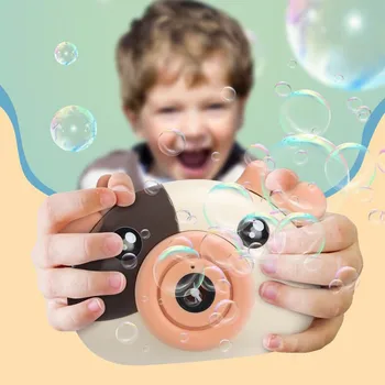 Mielas Animacinių filmų Karvė Kamera Vaikams Baby Bubble Machine Lauko Automatinė Burbulas Maker Dovana Draugei, Vonios Žaislai Vaikams