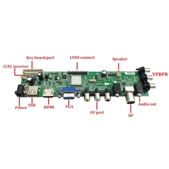 Rinkinys LTN140W1-L01 30pin TV VGA, USB, AV Skaitmeninis nuotolinis HDMI Skydelis Valdytojas, valdybos 1 CCFL LCD DVB-C DVB-T 1280X768 14