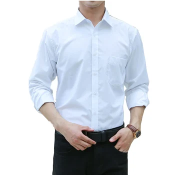 Naują Pavasario ir Rudens Mados prekės ženklo vyriški Marškiniai Prarasti S-8XL vyriški ilgomis rankovėmis Marškinėliai, vyriški vientisos spalvos Atsitiktinis Socialinės Marškinėliai