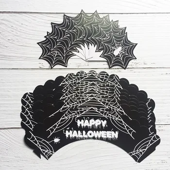 Helovinas Cupcake Rėžtuvės Wrappers - Zombie Vertus voratinklyje Moliūgų Skrybėlę Torto Dekoracijos Prekių Helovinas Džiaugtis 24pcs