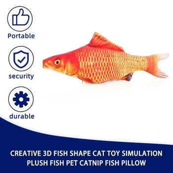 Pliušinis Kūrybos 3D Karpis Žuvies Formos, Kačių Žaislas Dovana Mielas Modeliavimas Žvejoti, Žaisti Žaislas Augintiniui Dovanos Katžolių Žuvis, Įdaryti Pagalvės Lėlės 23