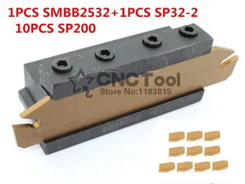 25mm petiole SPB32-2 1pcs+SMBB2532 1pcs+ SP200 NC3020/NC3030 10vnt=12pcs/set NC3020/NC3030 plieno Apdirbimo CNC tekinimo įrankis