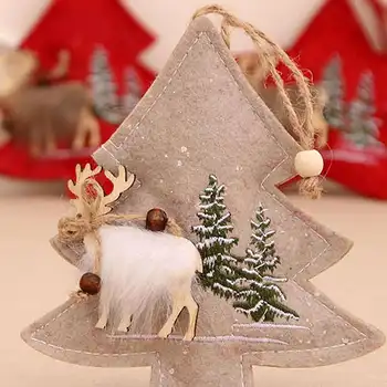 4pcs Kalėdų Eglutės Ornamentu Briedžių Medienos Amatų 
