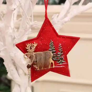 4pcs Kalėdų Eglutės Ornamentu Briedžių Medienos Amatų 