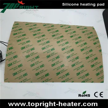 Individualų 3m lipnios 380x250mm 24v400w silicio gumos šildytuvas su thermistor ir šiluminės apsaugos termostatas