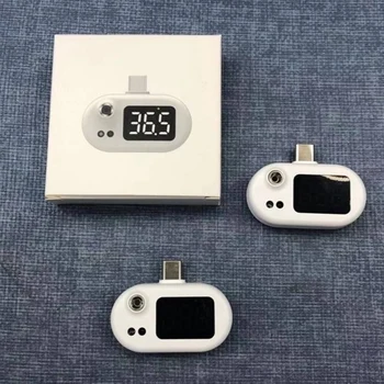 2021 Karšto Pardavimo Telefonu Termometras Protingas Termometras USB Smart Termometru ABS Mini Black Non-Kontaktinis Termometras