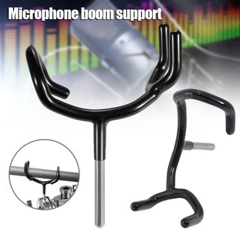 Juodas Metalinis Mikrofonas Boompole Paramos Turėtojas Aliuminio Lydinių Tvirtinimo Gnybtas C-Stovėti Mikrofono Stovas GDeals