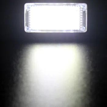 2VNT Canbus 12V LED Skaičius Licenciją Plokštelės Šviesos Lempos, Mini klubo narys r55 toksiškas gyvūnijai T10 W5W LED Automobilį