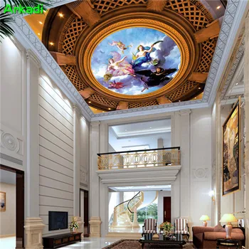Custom 3D Foto Tapetai Europos stiliaus paveikslas, tapyba Angelas plaukioja gyvenamojo kambario, miegamojo, Viešbučio, KTV lubų tapetai