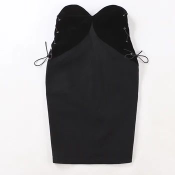 40 - derliaus 50s elegantiška juoda kraipyti pieštuku sijonas 