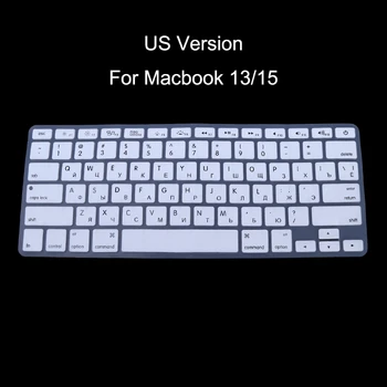 JAV Versija rusų Klaviatūra Silikono Odos Dangtelis Apple Macbook Air Pro 13 15