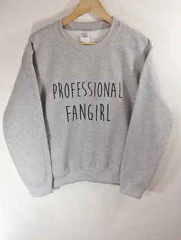 Profesinės Fangirl Palaidinukė estetinės puloveriai blusa tumblr mergina palaidinukė mados unisex grunge atsitiktinis viršūnes megztinis