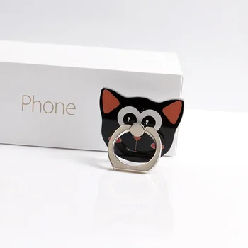 Karšto Pardavimo Universaliųjų Metalo Piršto Žiedą mielas mobiliojo telefono laikiklis Stovėti Žiedas, Puikus Animaciją Kačių Smartfon Parama Žiedas Turėtojas