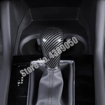 ABS Anglies pluošto Mazda 3 2019 2020 reikmenys, Automobilių All inclusive pavarų perjungimo svirties rankena, rankena dangtis Apdaila, automobilių stilius