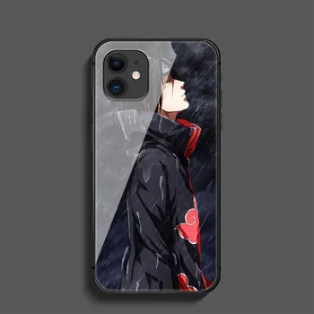 Naruto Uchiha Itachi Telefono Grūdintas Stiklas Case Cover For Iphone 5 6 7 8 11 12 5S 6S X Xr XS Se Max Plus Pro Mini Padengti Tapyba