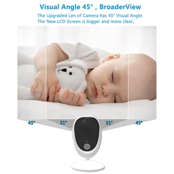 WiFi Kūdikio stebėjimo Kamera, Vaizdo Kūdikis Miega Nannyo Naktinio Matymo Home Security Babyphone Kamera ES Plug