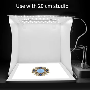 20 Cm LED Lempos Shadowless Šviesos Fono Foto Studija Nuotrauka Super Šviesus Praktinių Akrilo Lenta Skydelio Mygtukai Lengvai Taikyti