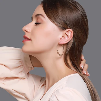 JUMPLIM korėjos dizaino prasme susukti zawalcowany auskarai moterų kūrybos paprastų geometrinių apskritimas auskarai auskarai didmeninės