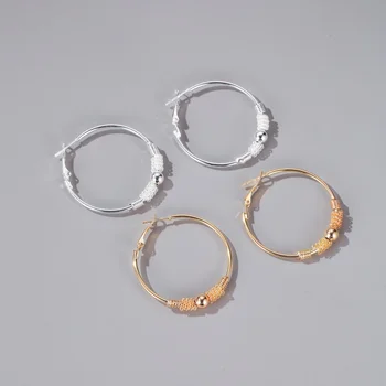 JUMPLIM korėjos dizaino prasme susukti zawalcowany auskarai moterų kūrybos paprastų geometrinių apskritimas auskarai auskarai didmeninės
