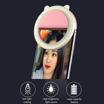 Naujas Iphone, Papildomas Apšvietimas, Selfie Didinti Užpildyti Šviesos Telefonams, USB Įkrovimo LED Selfie Šviesos Žiedas