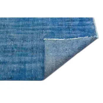 Rankų darbo Blue Vintage Overdyed turkijos Plotas Kilimas 176x275 Cm-5'9