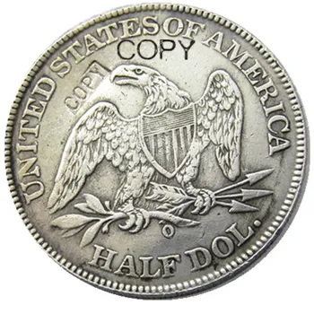 JAV 1840 P/O Laisvės Sėdi Pusė Doleris Sidabro Padengtą Kopijuoti Monetas