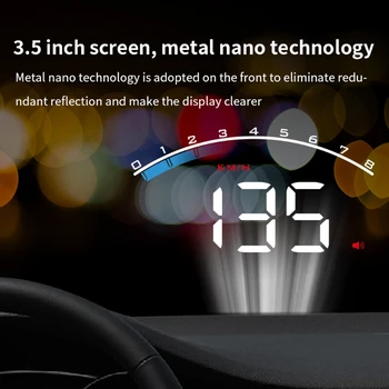 Aukštos Kokybės M6s Auto HUD Automobilių Head Up Display greičio viršijimo Įspėjimo prekinis, galinis Stiklo Projektorius Signalizacijos Sistema OBD skaneris
