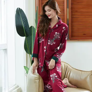 Pavasarį ir Rudenį Moterų Medvilnės Pižama ilgomis rankovėmis Plonas Kvėpuojantis Namų Drabužiai Miego Viršūnes Pijamas Moterų Sleepwear Naktį Suknelė