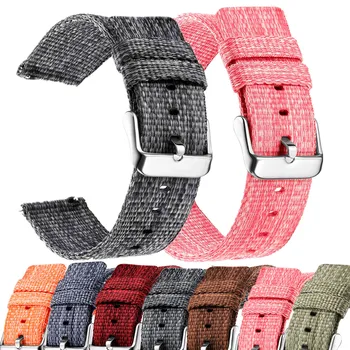 Pakeitimo Watchbands Nailono Diržas 18mm 20mm 22mm Samsung Galaxy Žiūrėti 42mm Universalus Watchband Apyrankę Priedai Dirželiai