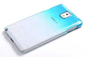 Case for Samsung Galaxy Note 3 III N9000 Spalva Palaipsniui Keisti lietaus lašas aišku, 3D kieto plastiko atgal Padengti odą 10 spalvų