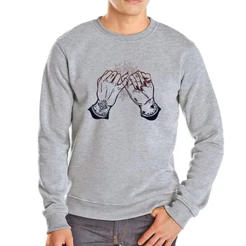 Rankas spausdinimo mados palaidinukė vyrų atsitiktinis ilgomis rankovėmis hoodies populiarus kietas streetwear prekės rūbai vatos pagaliukai kietas Striukė