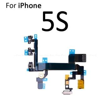 Galia IŠJUNGTI Išjungimo Jungiklis Valdymo Klavišas Garsumo Mygtuką Flex Cable For iPhone 6 6S Plius 4 4S 5 5S 5C atsarginės Dalys