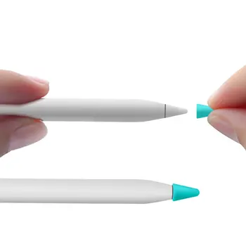 Spalvinga Silikono Pakeisti Patarimas Atveju Plunksnų Padengti Odos Apple Pieštukas 1 2 Touchscreen, Stylus Pen Apsauginės Rankovės Padengti